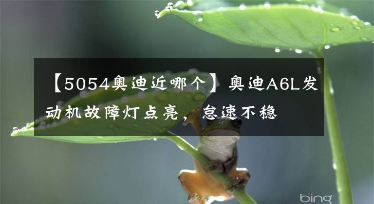 【5054奥迪近哪个】奥迪A6L发动机故障灯点亮，怠速不稳