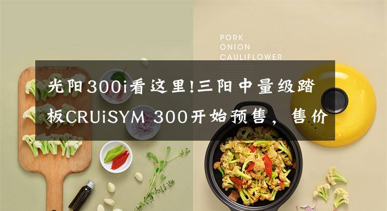 光阳300i看这里!三阳中量级踏板CRUiSYM 300开始预售，售价4万以内