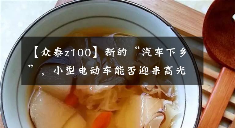 【众泰z100】新的“汽车下乡”，小型电动车能否迎来高光时刻？