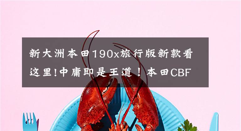 新大洲本田190x旅行版新款看这里!中庸即是王道！本田CBF190X 新手跑长途的上上之选