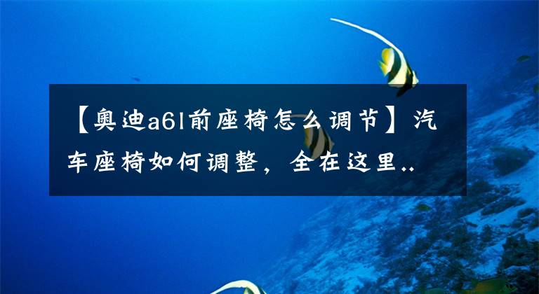 【奥迪a6l前座椅怎么调节】汽车座椅如何调整，全在这里......