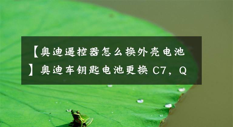 【奥迪遥控器怎么换外壳电池】奥迪车钥匙电池更换 C7，Q5，B9，4M，B8