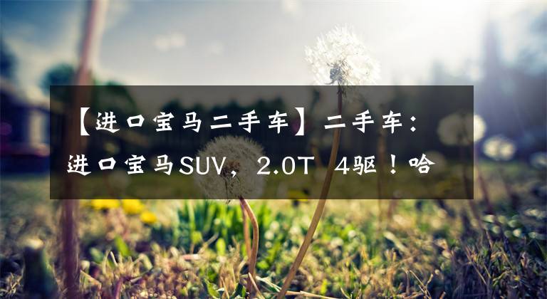 【进口宝马二手车】二手车：进口宝马SUV，2.0T  4驱！哈佛H6的价格可以买到
