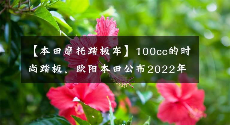 【本田摩托踏板车】100cc的时尚踏板，欧阳本田公布2022年NB-X售价：7380韩元。