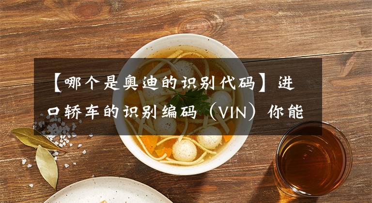 【哪个是奥迪的识别代码】进口轿车的识别编码（VIN）你能看懂多少？