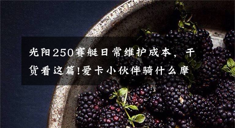 光阳250赛艇日常维护成本，干货看这篇!爱卡小伙伴骑什么摩托车（第一期） 实用与玩乐兼顾