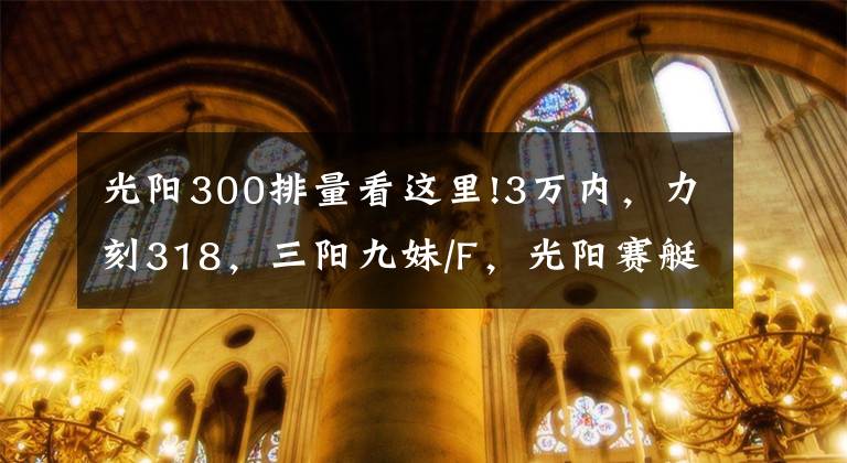 光阳300排量看这里!3万内，力刻318，三阳九妹/F，光阳赛艇CT300，哪款更值得拥有？