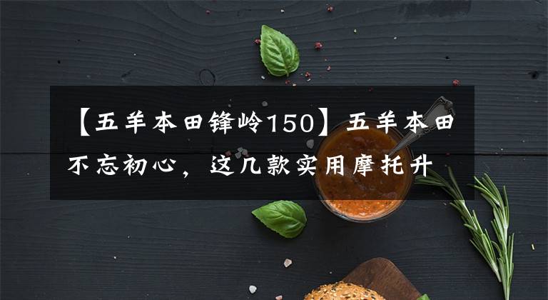【五羊本田锋岭150】五羊本田不忘初心，这几款实用摩托升级国四，都是百姓喜爱的车型