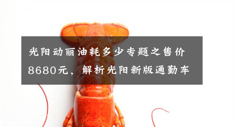 光阳动丽油耗多少专题之售价8680元，解析光阳新版通勤车动丽V125，极速测试高达94.7km！