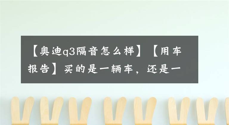 【奥迪q3隔音怎么样】【用车报告】买的是一辆车，还是一台“烧钱”的机器？
