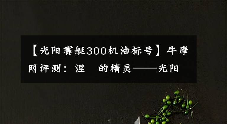【光阳赛艇300机油标号】牛摩网评测：涅槃的精灵——光阳赛艇300ABS