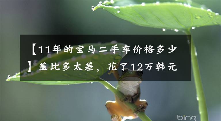 【11年的宝马二手车价格多少】盖比多太差，花了12万韩元买了11年的宝马325。网民：现实
