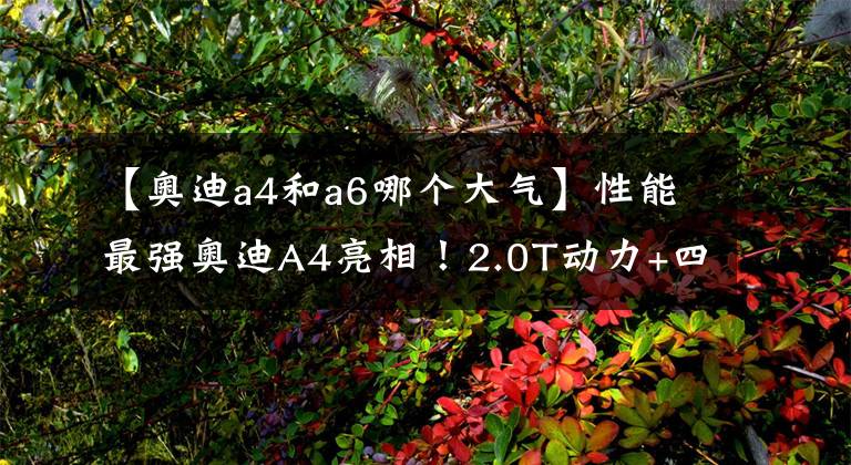 【奥迪a4和a6哪个大气】性能最强奥迪A4亮相！2.0T动力+四驱，水泥灰车身比宝马3系还帅气