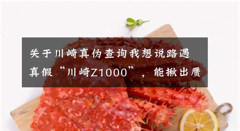 关于川崎真伪查询我想说路遇真假“川崎Z1000”，能揪出赝品的，都是老机友