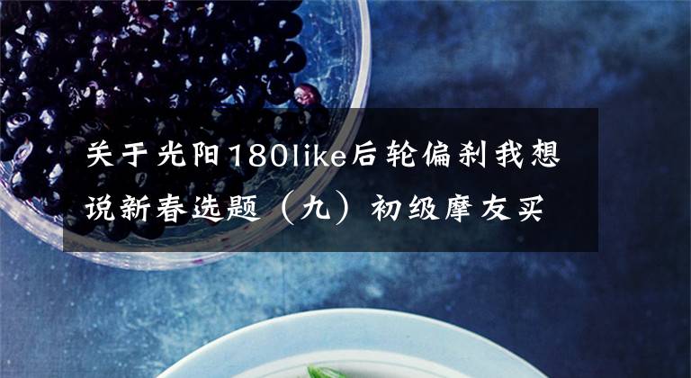 关于光阳180like后轮偏刹我想说新春选题（九）初级摩友买它没毛病！1万~1.8万元摩托车推荐