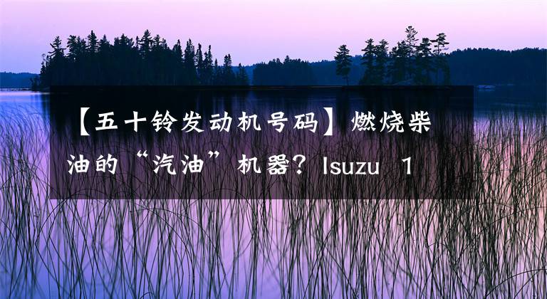 【五十铃发动机号码】燃烧柴油的“汽油”机器？Isuzu  1.9T  RZ4E柴油机分析