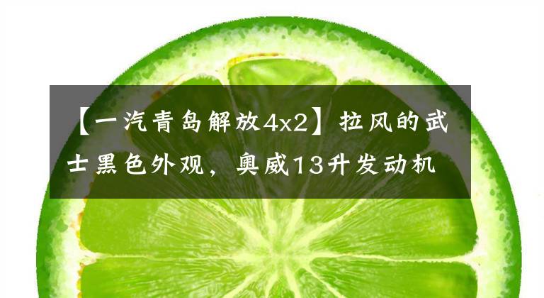 【一汽青岛解放4x2】拉风的武士黑色外观，奥威13升发动机，实际拍摄解放J6P快递牵引车。