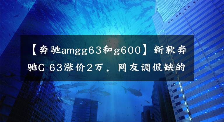 【奔驰amgg63和g600】新款奔驰G 63涨价2万，网友调侃缺的不是2万，而是200多万