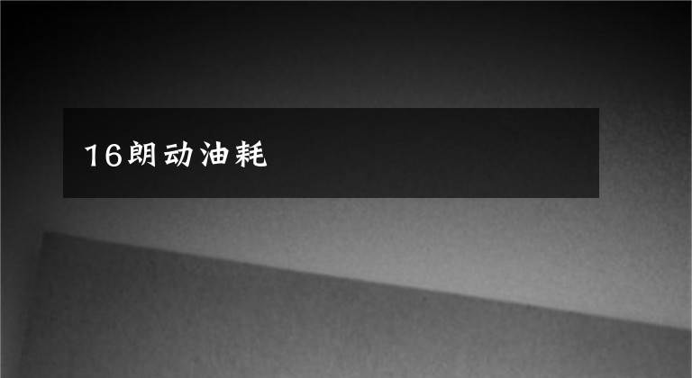 16朗动油耗