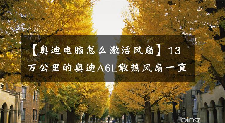 【奥迪电脑怎么激活风扇】13万公里的奥迪A6L散热风扇一直转，师傅解释：节温器的问题！