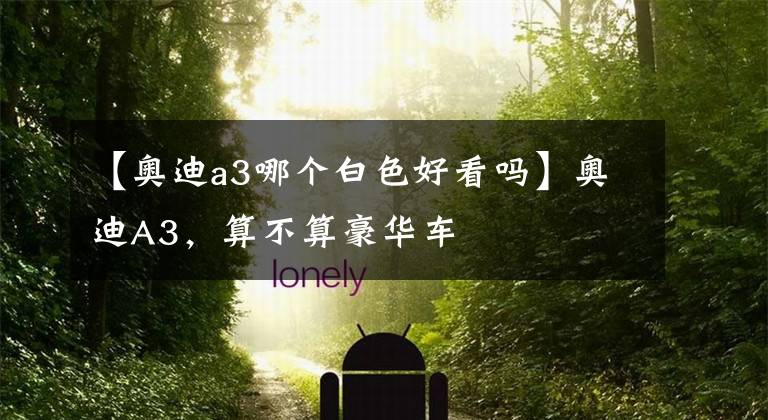 【奥迪a3哪个白色好看吗】奥迪A3，算不算豪华车