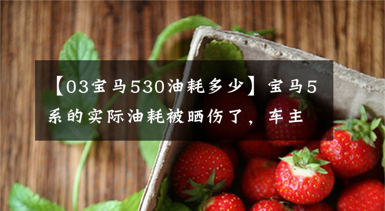 【03宝马530油耗多少】宝马5系的实际油耗被晒伤了，车主坦言要顶风作案，乘胜追击。