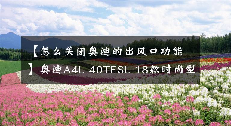 【怎么关闭奥迪的出风口功能】奥迪A4L 40TFSL 18款时尚型 功能按键说明（有用干货）