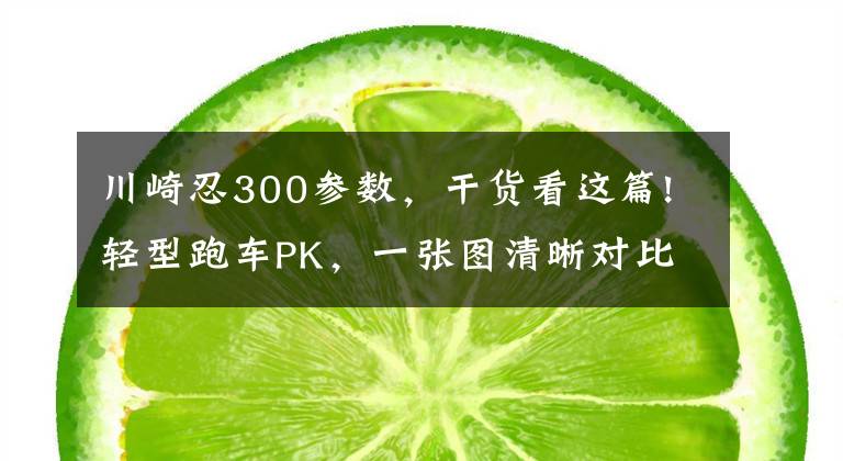 川崎忍300参数，干货看这篇!轻型跑车PK，一张图清晰对比RC390、NINJA300、CBR250RR和R3