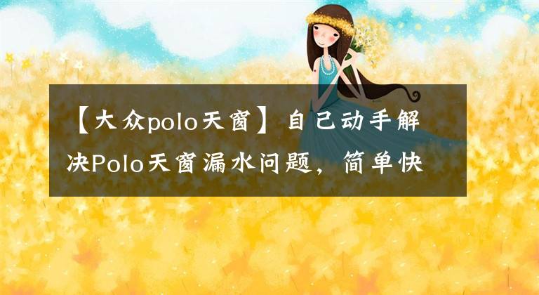 【大众polo天窗】自己动手解决Polo天窗漏水问题，简单快捷还省钱！