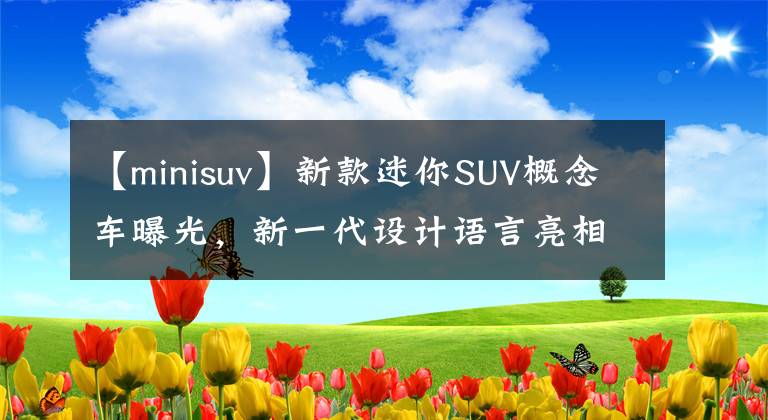 【minisuv】新款迷你SUV概念车曝光，新一代设计语言亮相。