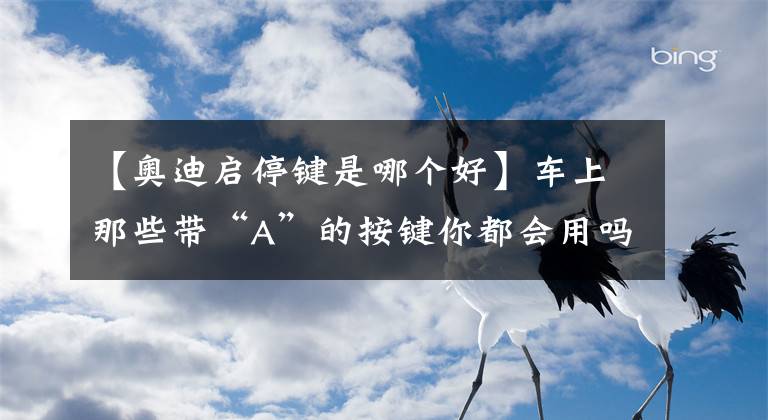 【奥迪启停键是哪个好】车上那些带“A”的按键你都会用吗？现场手把手教你，新手多学学