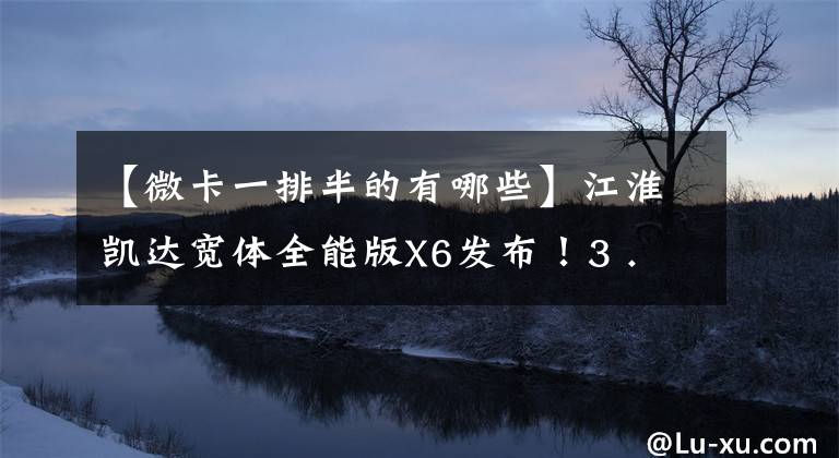 【微卡一排半的有哪些】江淮凯达宽体全能版X6发布！3 . 95米大容器，最大的微卡