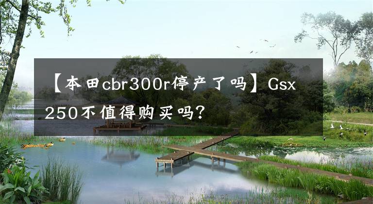 【本田cbr300r停产了吗】Gsx250不值得购买吗？