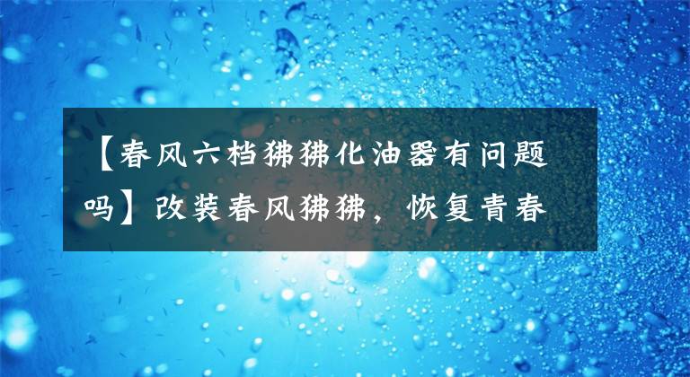 【春风六档狒狒化油器有问题吗】改装春风狒狒，恢复青春动力，展示不一样的维修过程