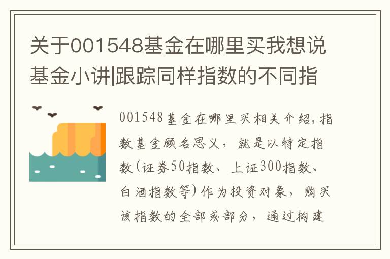 关于001548基金在哪里买我想说基金小讲|跟踪同样指数的不同指数型基金及其仓位差异