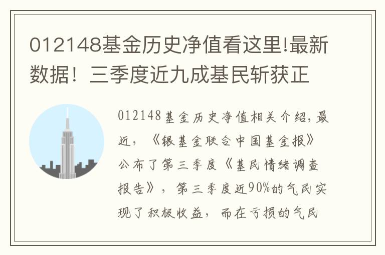 012148基金历史净值看这里!最新数据！三季度近九成基民斩获正收益“宁组合”仍是心头好