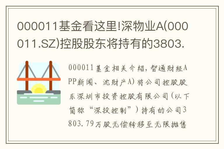 000011基金看这里!深物业A(000011.SZ)控股股东将持有的3803.79万股国有股权无偿划转充实社保基金