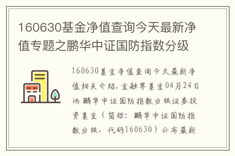 160630基金净值查询今天最新净值专题之鹏华中证国防指数分级净值下跌2.49% 请保持关注