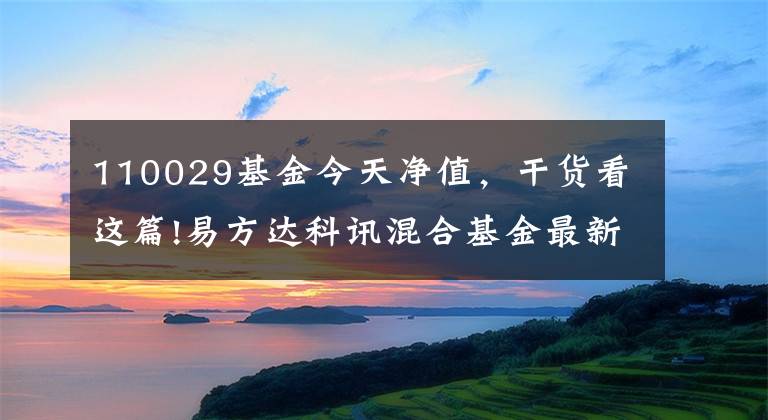 110029基金今天净值，干货看这篇!易方达科讯混合基金最新净值跌幅达2.86%