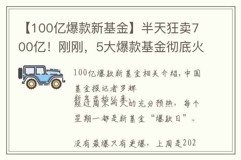 【100亿爆款新基金】半天狂卖700亿！刚刚，5大爆款基金彻底火了