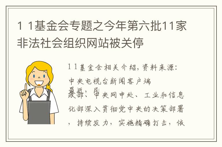 1 1基金会专题之今年第六批11家非法社会组织网站被关停