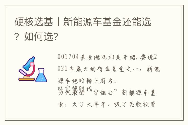 硬核选基丨新能源车基金还能选？如何选？