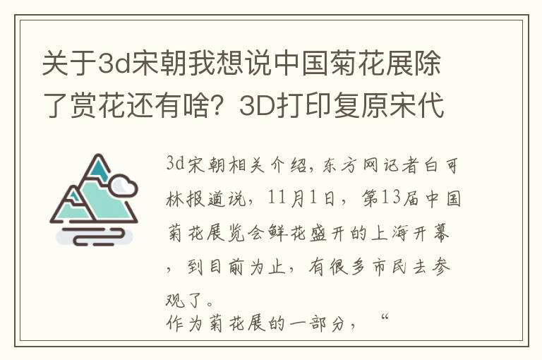 关于3d宋朝我想说中国菊花展除了赏花还有啥？3D打印复原宋代名画插花