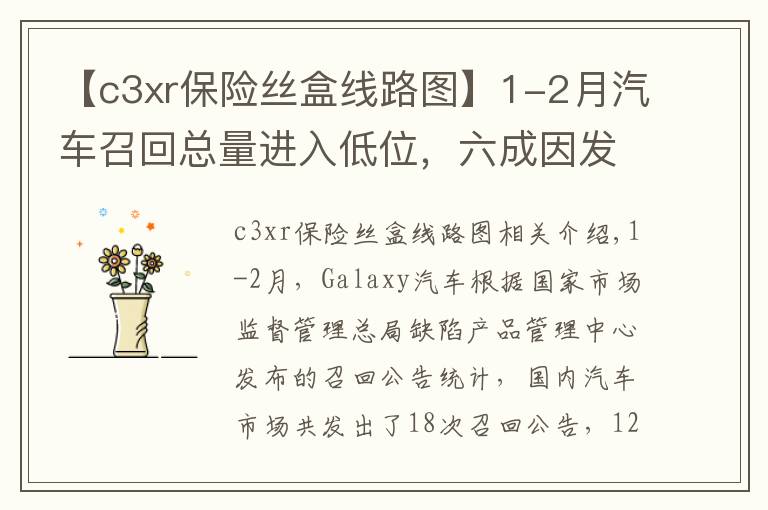 【c3xr保险丝盒线路图】1-2月汽车召回总量进入低位，六成因发动机及悬架故障