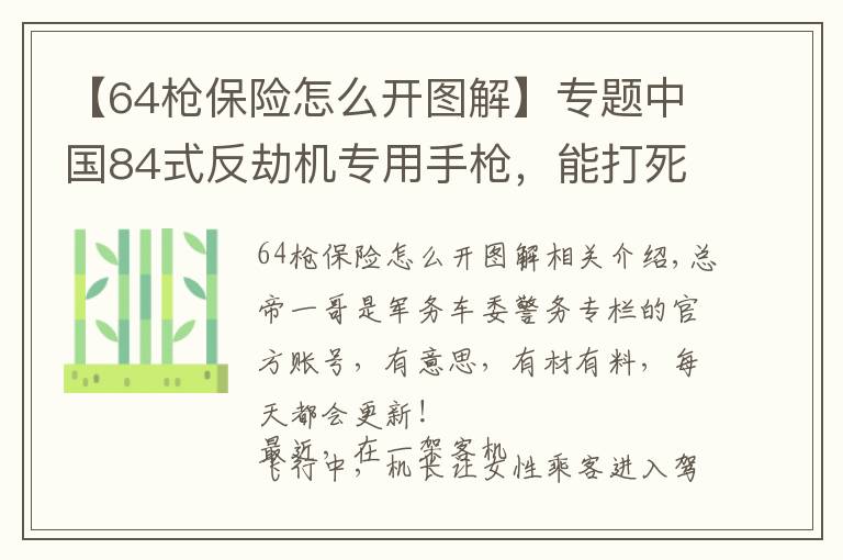 【64枪保险怎么开图解】专题中国84式反劫机专用手枪，能打死人，却打不穿玻璃