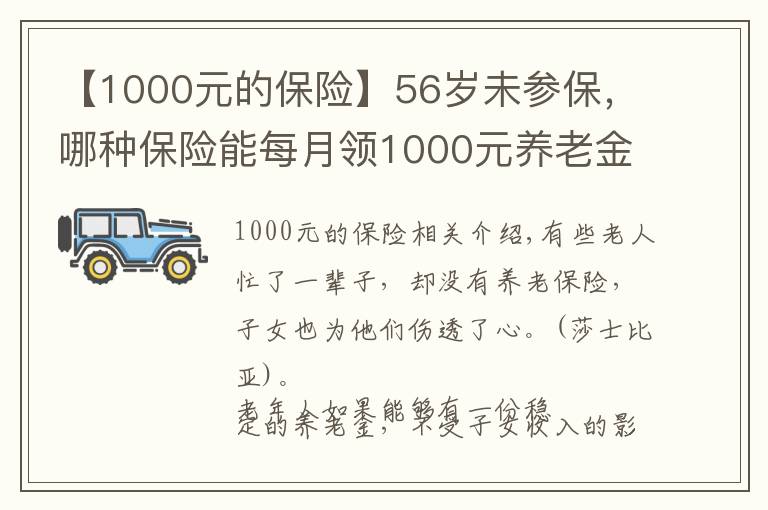 【1000元的保险】56岁未参保，哪种保险能每月领1000元养老金？看这三种保险比较