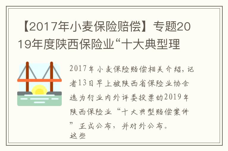 【2017年小麦保险赔偿】专题2019年度陕西保险业“十大典型理赔案件”出炉小麦种植险赔付凸显“科技＋金融”魅力