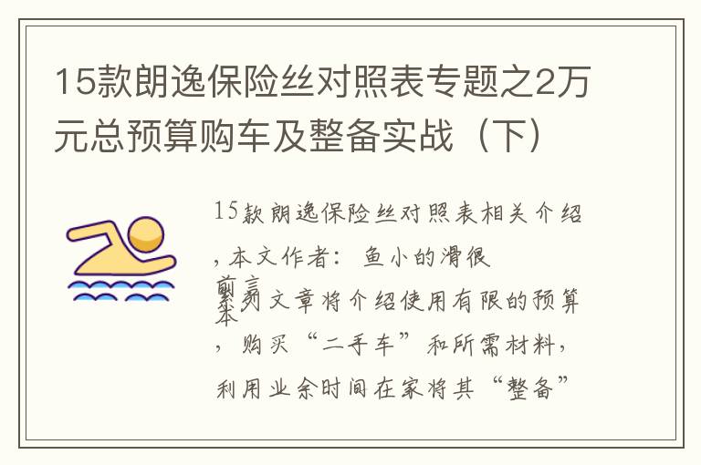 15款朗逸保险丝对照表专题之2万元总预算购车及整备实战（下）：08款海福星车体内部整备