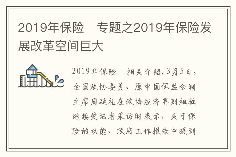 2019年保险	专题之2019年保险发展改革空间巨大