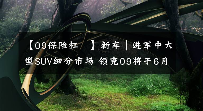 【09保险杠 】新车｜进军中大型SUV细分市场 领克09将于6月19日全球首秀